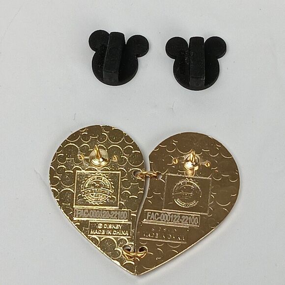 Disney Parks Trading Pin Yellow Dress Belle Beauty & the Beast Two Heart Pieces - Picture 4 of 5